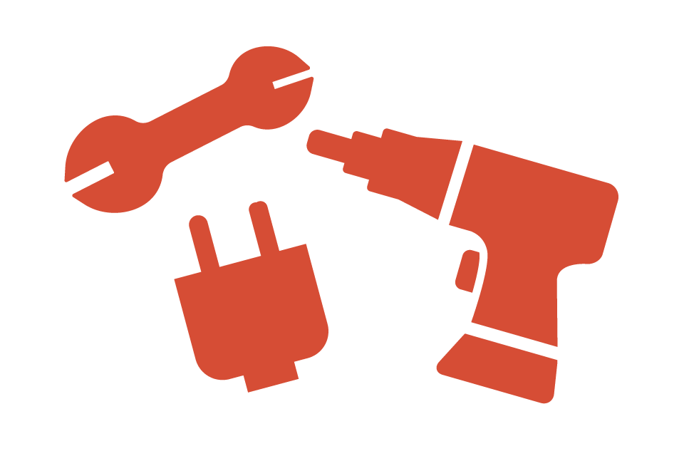 工事に使う工具のイラスト
