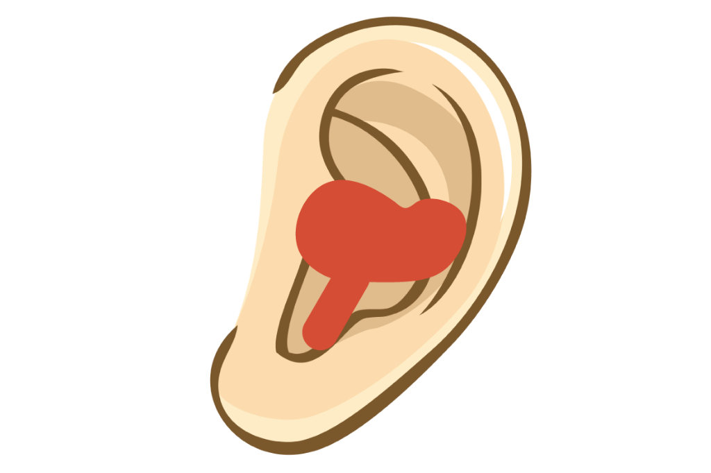 補聴器を付けている耳のイラスト